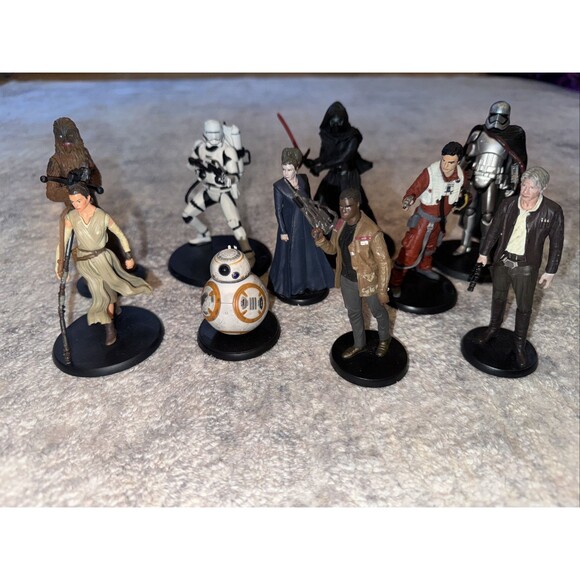 STAR WARS The Force Awakens Cake Topper Figures Lot of 10 - Picture 2 of 7